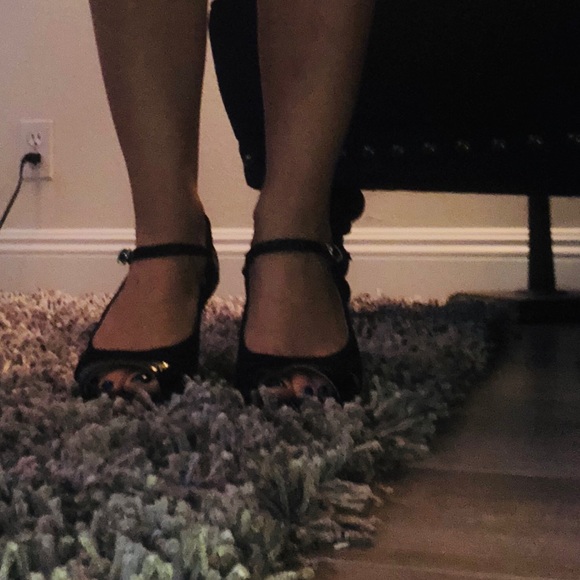 Franco Sarto black snakeskin 51/2 size shoes - Picture 4 of 7